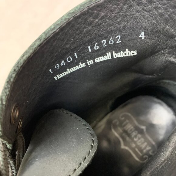 Thursday Boot Co Mens Captain Boots Size 9.5 Black Matte Leather Military Rugged - Picture 11 of 13